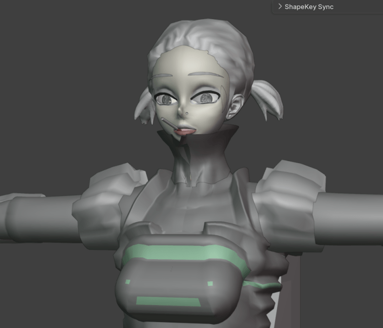 Blender : armatureを設定した人体objectから服objectのmeshをコピーして服に仕立て更にshape keyの変形はdriverで追随させる [2026/06/14]