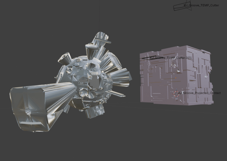 Blender : Add-on 取説 ～ KJ Surface Groove Stamp